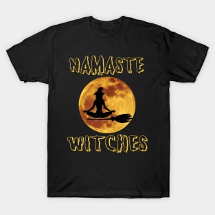 Yoga Namaste Witches Halloween Yoga Shirts T-Shirt